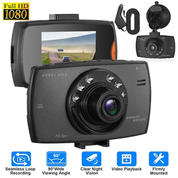 ABS Auto 3 Lenses Dash Cam Loop Recording Battery Powered Rechargeable  Camera
