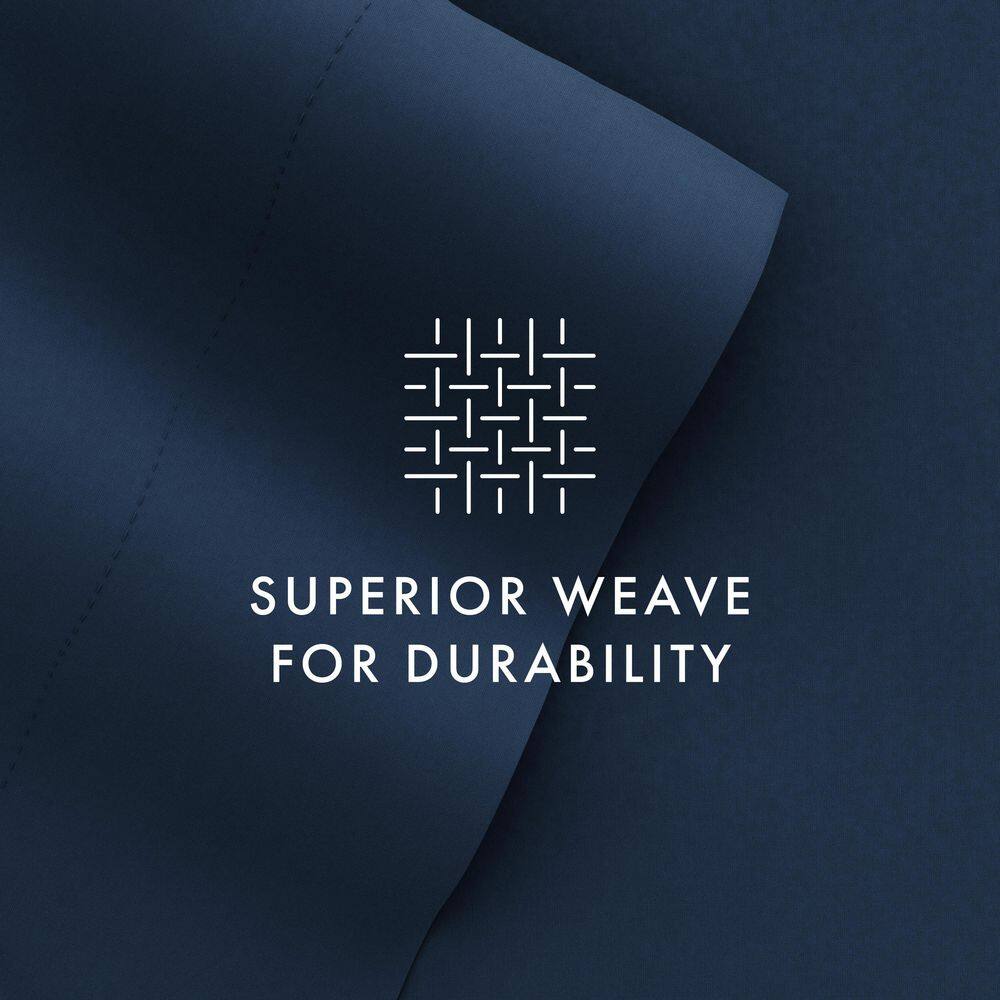 Navy Full Ultra-Soft Microfiber 4-Piece Sheet Set