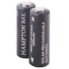 Lithium Phosphate 1000mAh Solar Rechargeable 18500 Batteries (2-Pack)