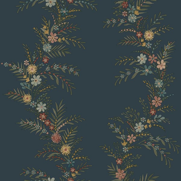 Posy Midnight Peel and Stick Wallpaper