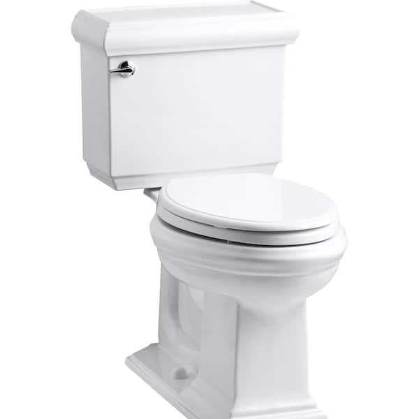 KOHLER Memoirs 12 in. Rough In 2-Piece 1.28 GPF Single Flush Elongated Toilet in White Seat Not Included