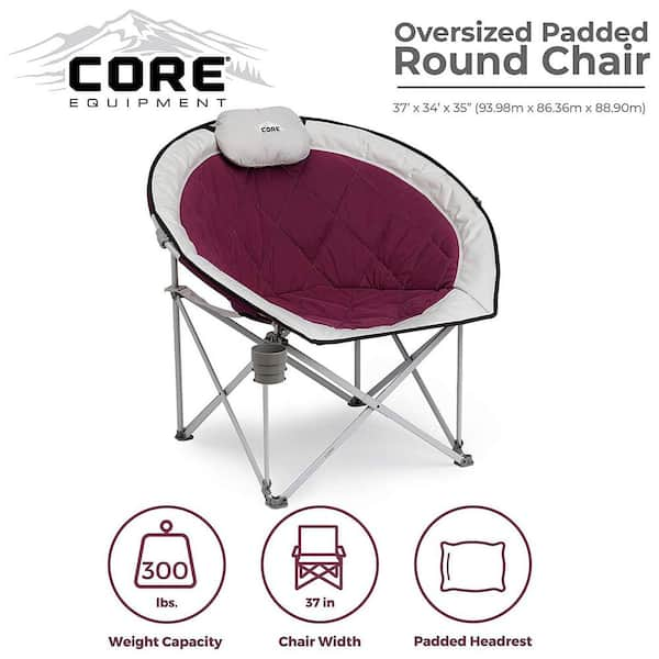 CORE Set of 2 Padded Folding Chair with/Straight Wall 14 ft. x 10 ft. 10-Person  Cabin Tent 2 x CORE-40142 + CORE-40067 - The Home Depot