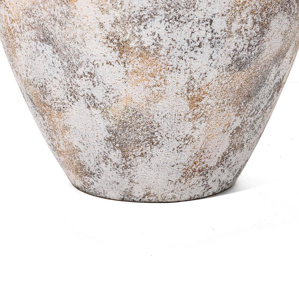 Marble Textured White Ceramic Decorative Table Vase