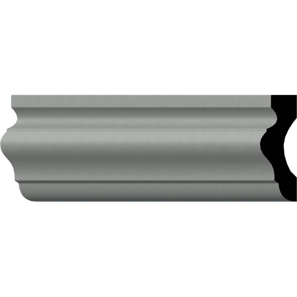Gray Primed Polyurethane Geometric Panel Moulding Sample