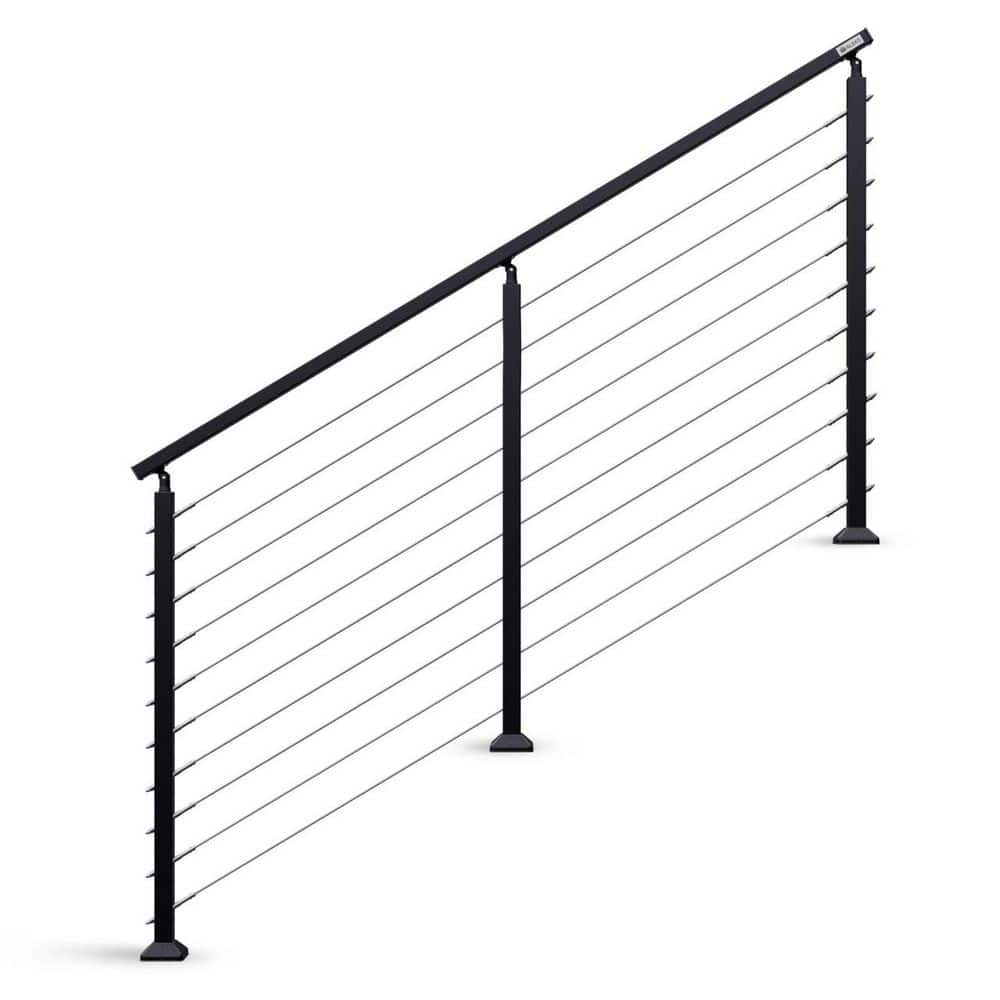6 ft. x 3.5 ft. Black Steel Stair Cable Railing Kit price history on PriceWatchPro