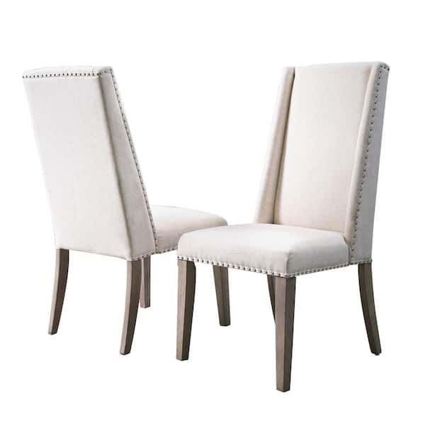 DEVON & CLAIRE Lillian Cream Acacia Classic Dining Chair (Set of 2)