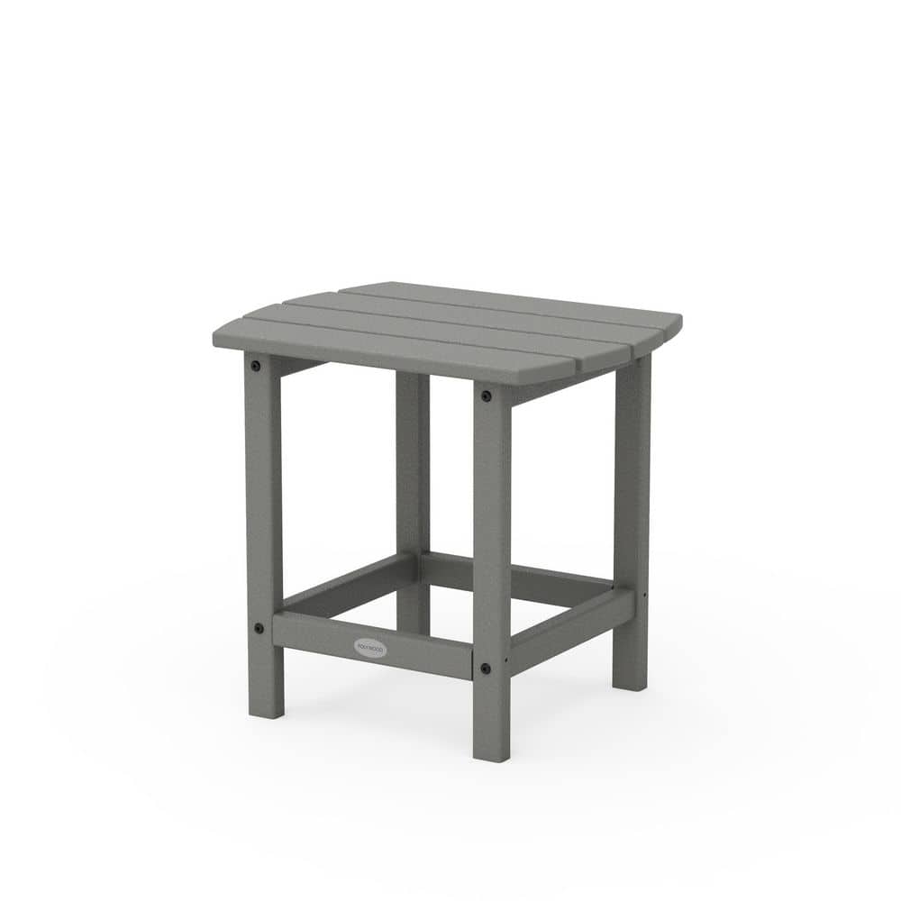 POLYWOOD Seabrook 18 in. Side Table in Slate Grey OST18-GY - The