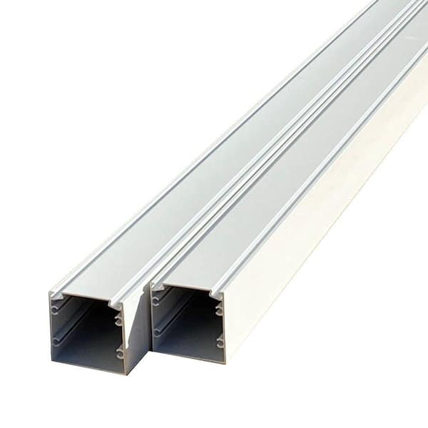 Enclosure 2 in. x 2 in. x 12 ft. White Divider Post Kit (2-Pack)