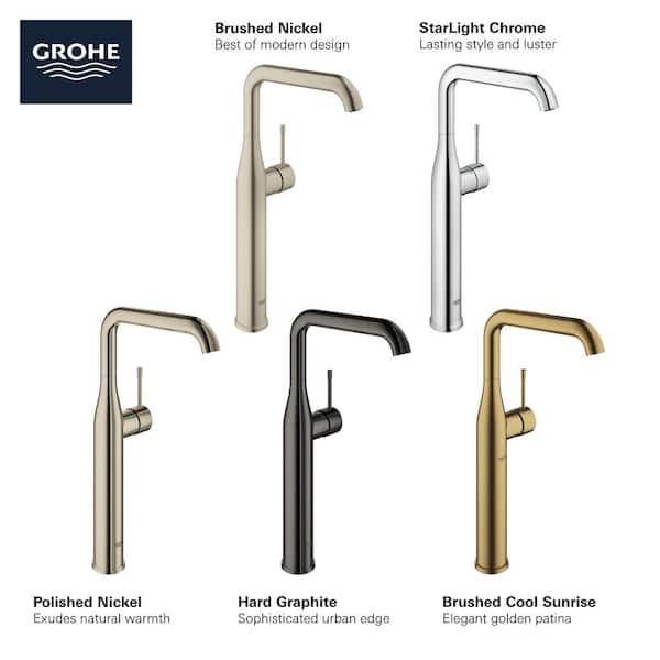 kunst Doodskaak verfrommeld GROHE Essence New Single Hole Single-Handle Bathroom Faucet in StarLight  Chrome 2353800A - The Home Depot