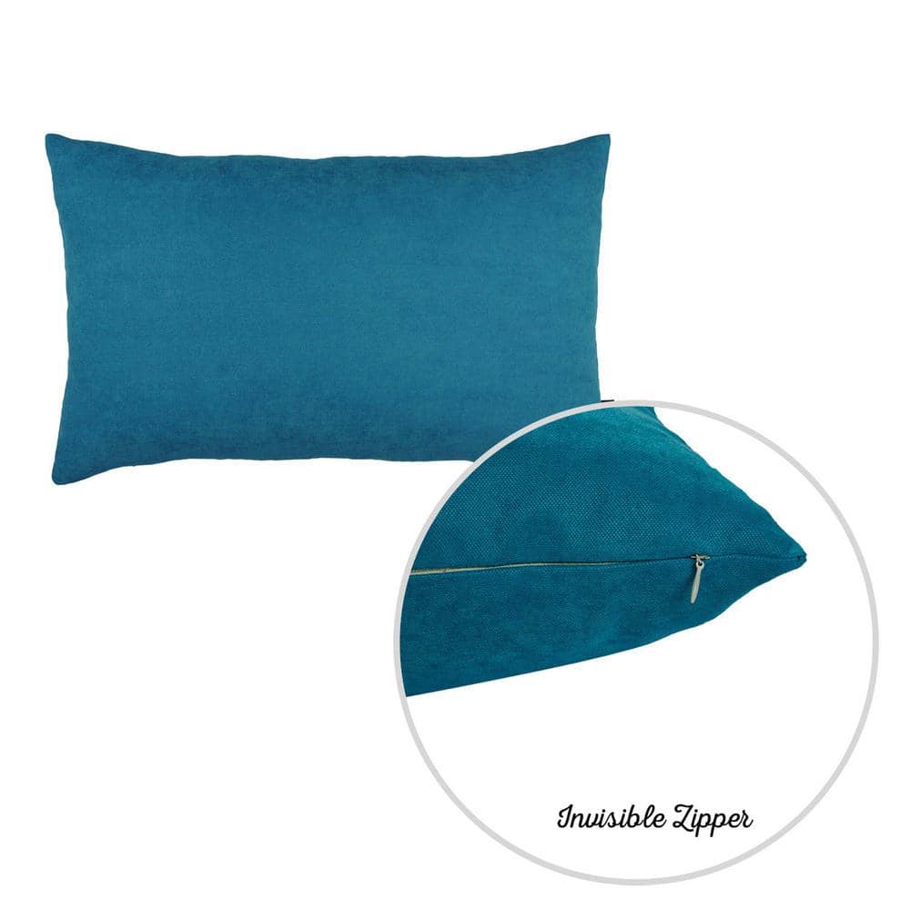Tahitian Tide Blue Polyester Lumbar Pillow Covers Set of 4