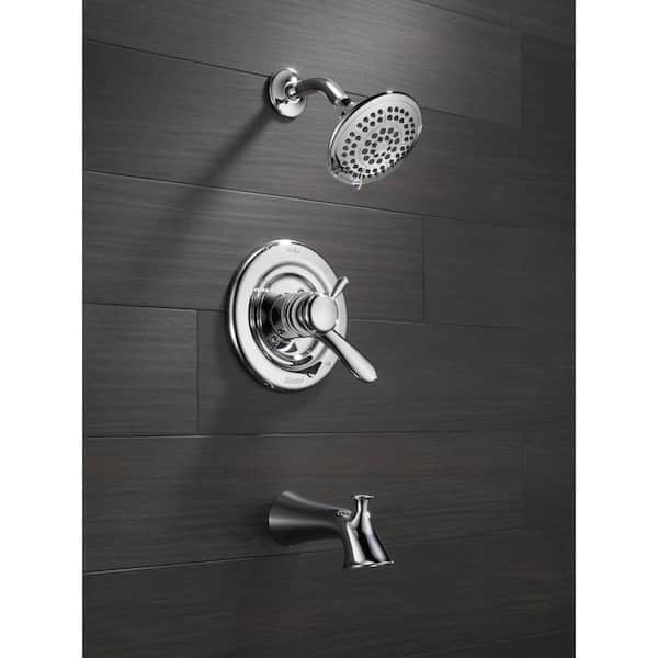 Delta Lahara 1-Handle Tub and Shower Faucet Trim Kit in Chrome