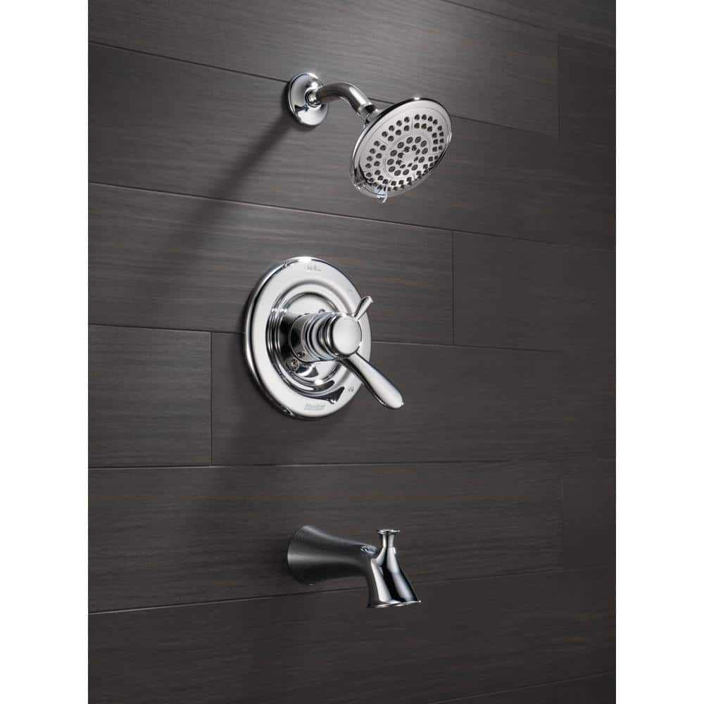 Chrome Dual-Function Tub and Shower Faucet Set with Multi-Head