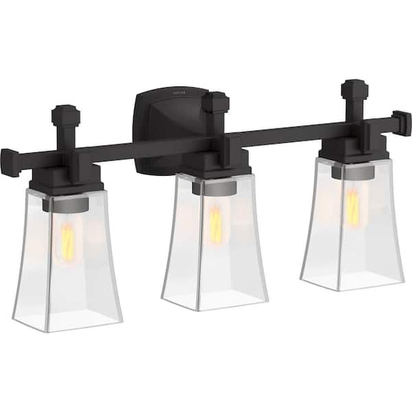 KOHLER Riff 3-Light Matte Black Wall Sconce