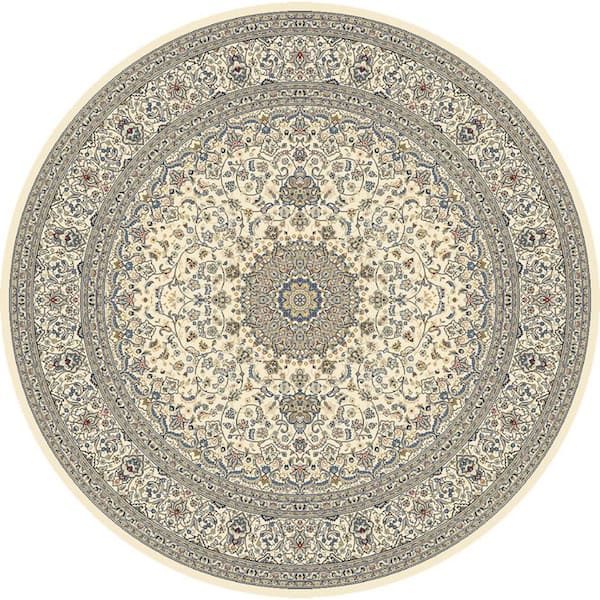 Nicholson Ivory 8 ft. x 8 ft. Round Indoor Area Rug