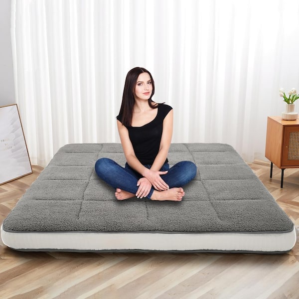 Tatami Mattress Thicker Mattress Soft Cushion Sponge Mat Dormitory Single  Double Folding Mattress Topper Foldable Sleeping Pad