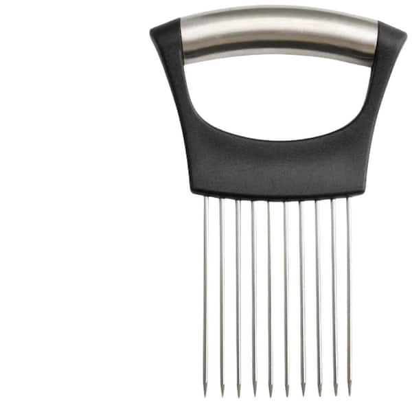 Stainless Steel Specialty Onion Slice Holder, Lemon Slicer Vegetable Cutter, Chopper Slicing Assistant Tool for Meat