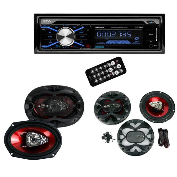 Boss Audio Systems Boss 508UAB In Dash CD Car Player USB MP3 Receiver Bluetooth+6.5/6x9 Speakers