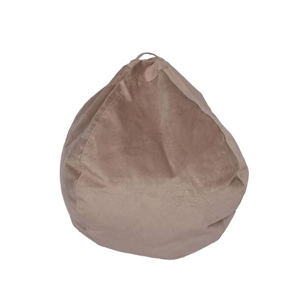 ACESSENTIALS Taupe Velvet Bean Bag
