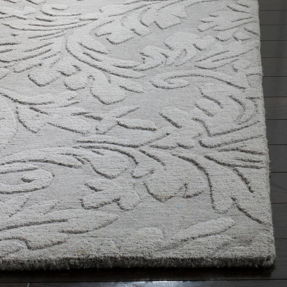 Gray Hand-Loomed Wool Tufted Area Rug 3' x 5'