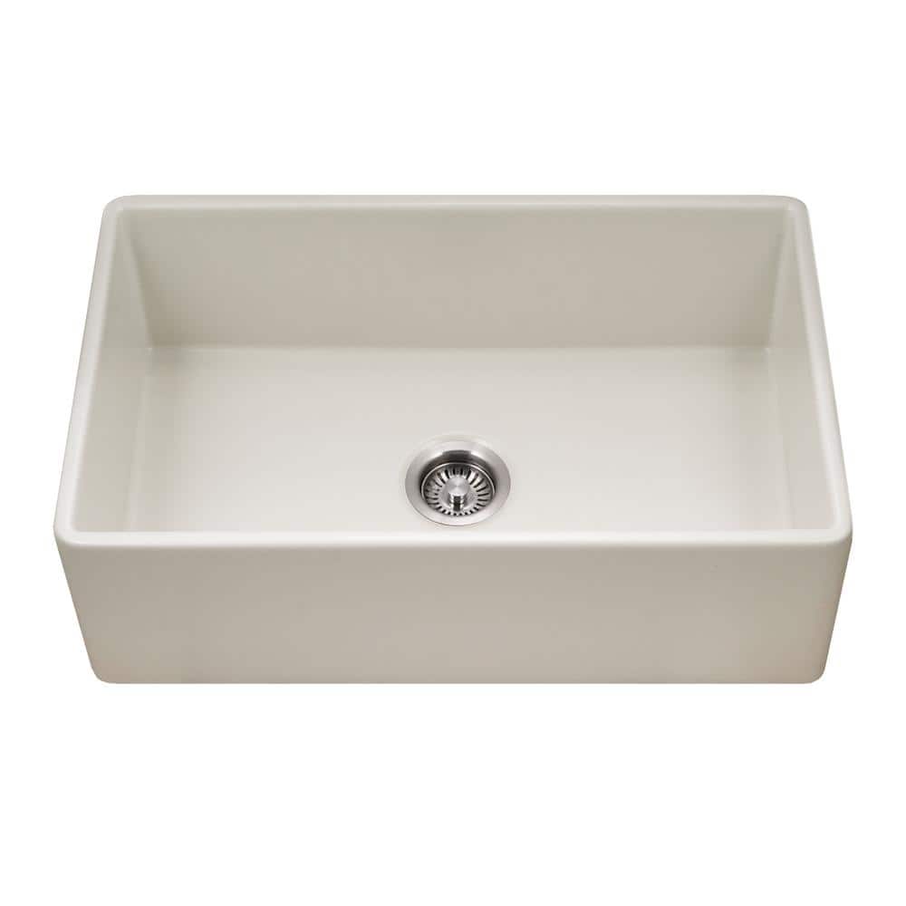 Biscuit Fireclay 30" Single Bowl Farmhouse Kitchen Sink