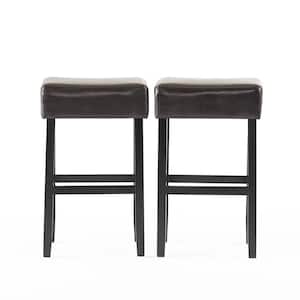 Lopez 30 in. Brown Backless Bar Stool (Set of 2)