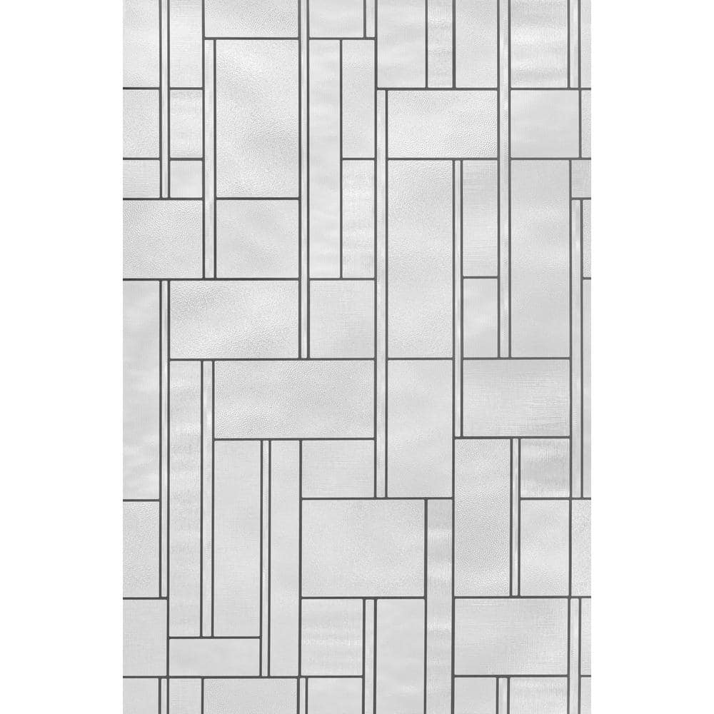 Empire Decorative Silver Textured Glass Window Film, 24 x 36 Inches