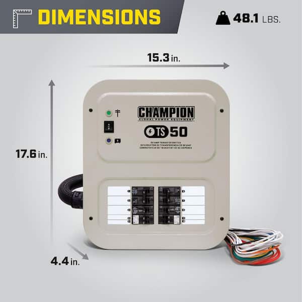 Generac 50-Amp Generator Transfer Switch Kit For 12-16 Circuits For Indoor Applications.1000788972