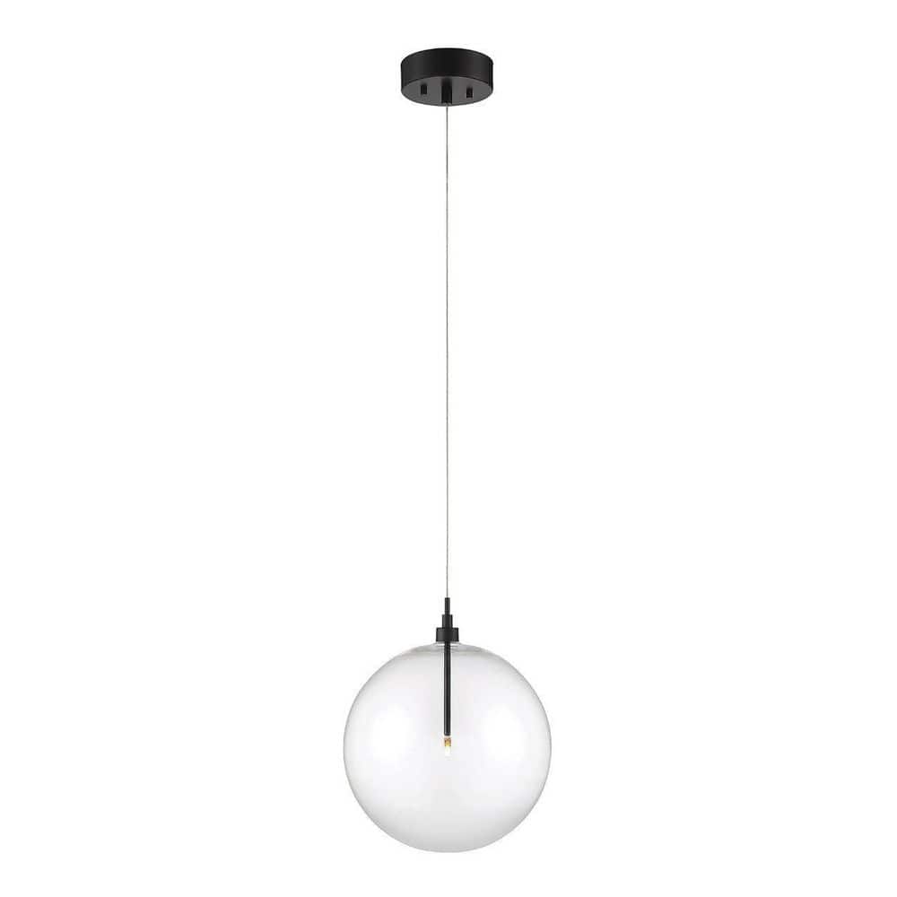 Elegant Globe LED Pendant in Oil Rubbed Bronze with Clear Glass