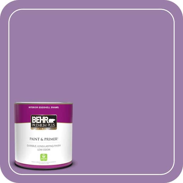 BEHR PREMIUM PLUS 1 qt. #MQ4-61 Lilac Intuition Eggshell Enamel Low Odor Interior Paint & Primer