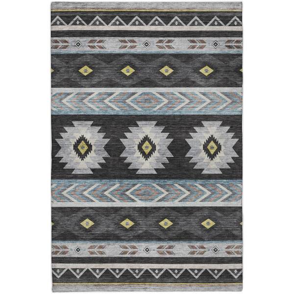 Dream Shag Premium Machine Washable Abstract ADS178 Midnight 10 ft. x 14 ft. Area Rug