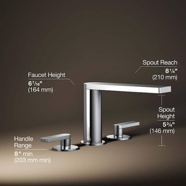 KOHLER Composed 2-Handle Deck-Mount Roman Tub Faucet with Lever Handles in Polished Chrome