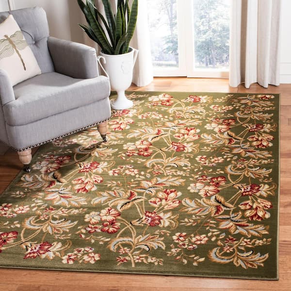 SAFAVIEH Lyndhurst Sage 9 ft. x 12 ft. Border Area Rug