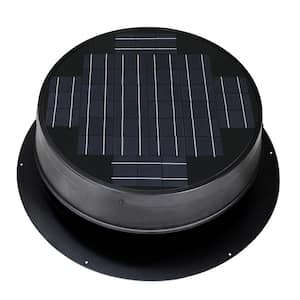 35-Watt Black Aluminum Solar Powerd Attic Fan Low Profile