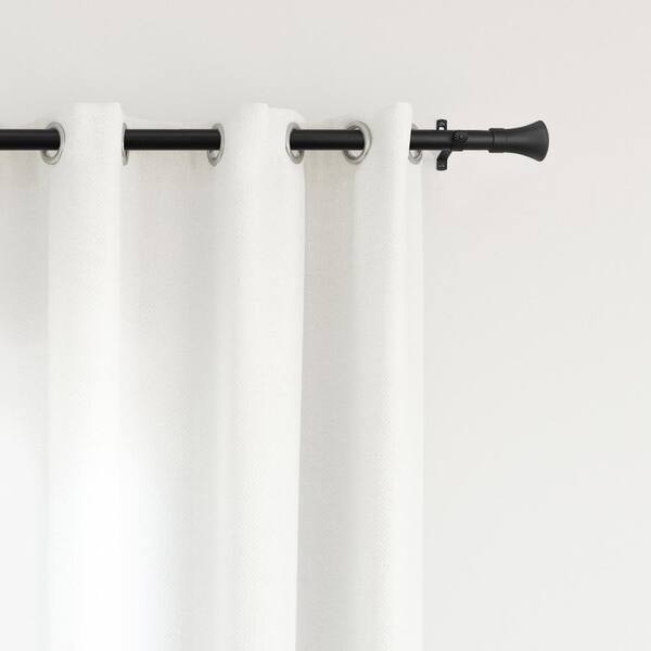 Chicology 24 In 48 Telescoping 1 8 Single Curtain Rod Aaron Black Rdabk2448 The Home Depot Single Curtain Rod, Fitting Room Curtain Rail