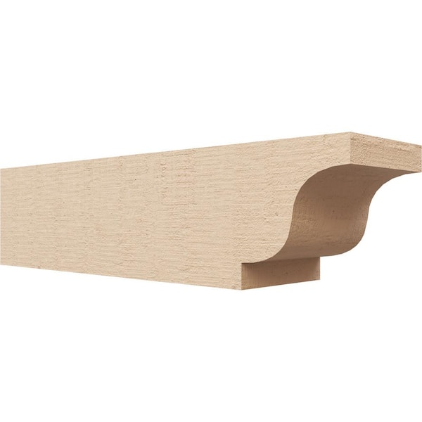 Ekena Millwork 4-in. x 4-in. x 16-in. Newport Woodgrain, Primed Tan Timberthane Polyurethane Rafter Tail Brace