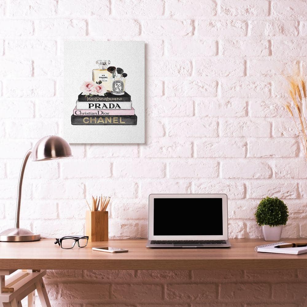 Black and Pink Abstract Fashion Designer Canvas Wall Art