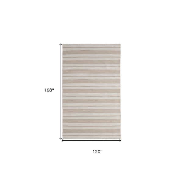 Black and White Striped 10 ft. x 14 ft. Area Rug