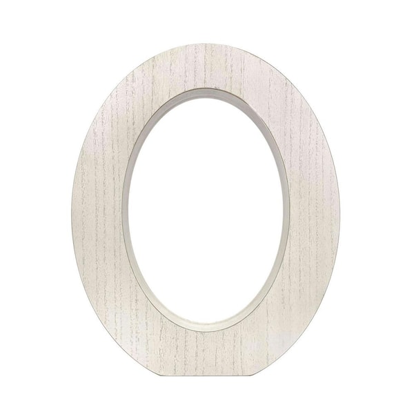 BarnwoodUSA Large 15.75 in. Free Standing Distressed White Wash Decorative Monogram Wood Letter (O)