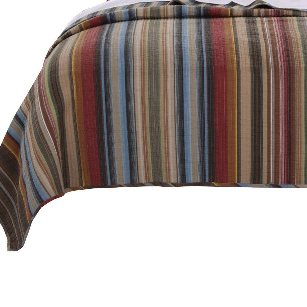 Rustic Retreat Earth Tone Reversible Cotton King Quilt Set