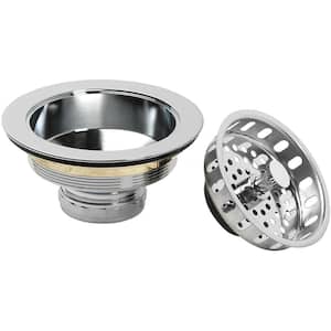 Cast Brass Kitchen Sink Strainer - Stainless steel with chrome finish