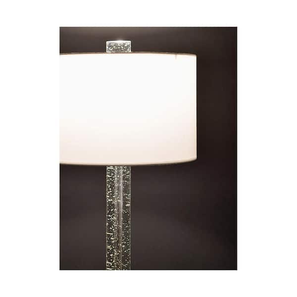 Thriller radicaal Vul in HomeGlam Fusion 30 in. H Brushed Nickel Furnish Bubble Crystal Table Lamp  HL6019T-BN - The Home Depot