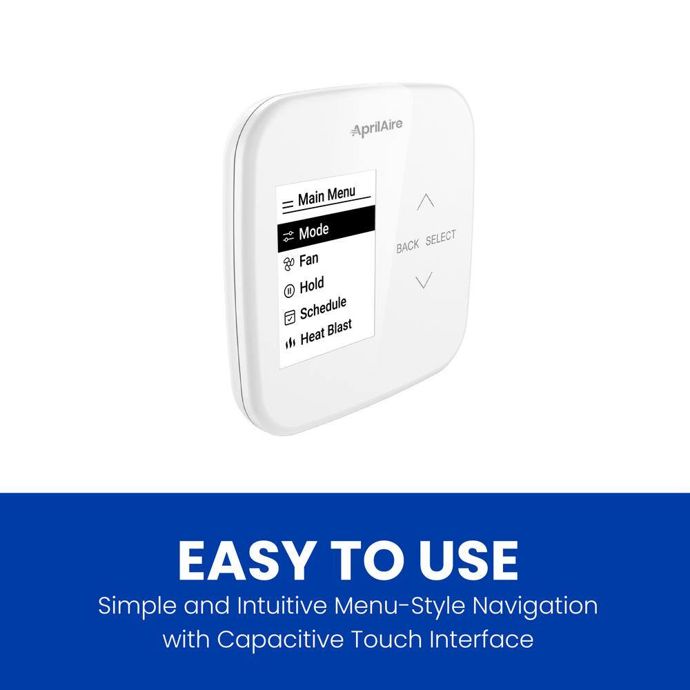 AprilAire White Programmable Wi-Fi Smart Thermostat with IAQ Control
