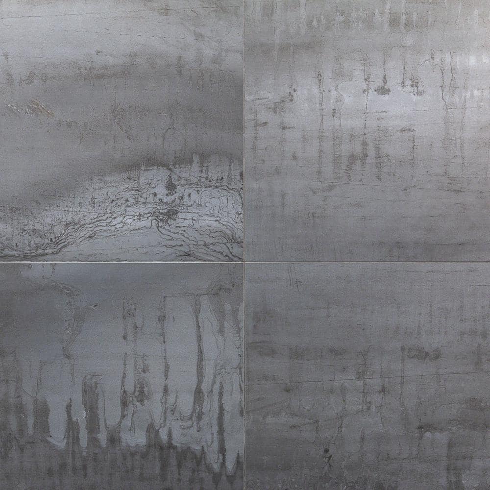 Large Format Light Gray Matte Porcelain Square Tile