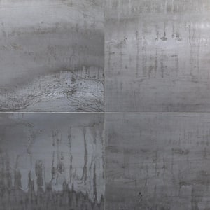 Angela Harris Metallic Light Gray 24 in. x 24 in. Matte Porcelain Floor and Wall Tile (15.49 Sq. Ft. / Case)
