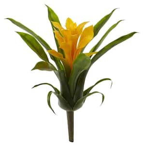 10 in. Bromeliad Artificial Flower (Set of 6)