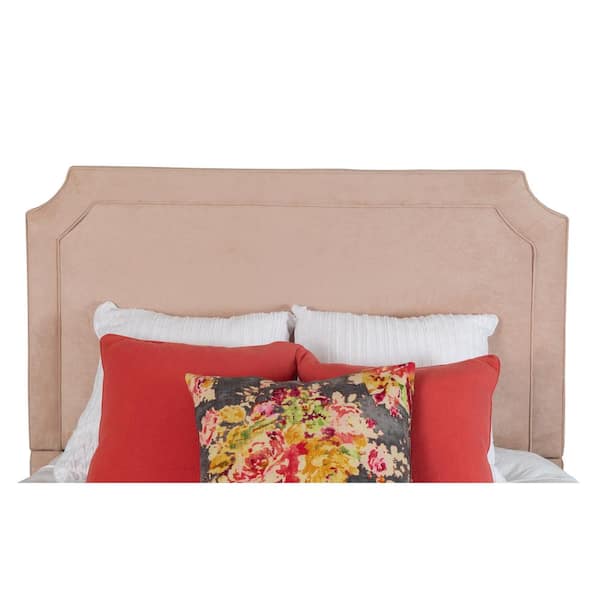 Leffler Home Manor Belgrave Upholstered King Headboard in Hearth Rosedust
