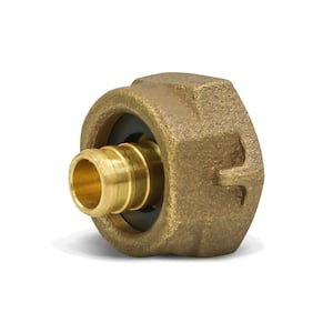 1 in. PEX B x 1-1/4 in. FIP Brass Water Meter Coupling with Washer Lead Free