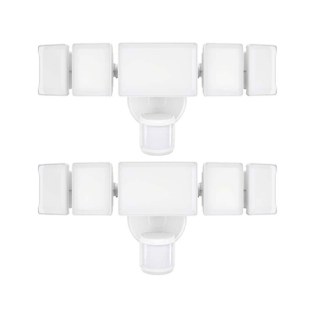 130W Watt Equivalent 13000 Lumen 360° White Motion Sensing Dusk to Dawn LED Flood Light 2 Pack price history on PriceWatchPro