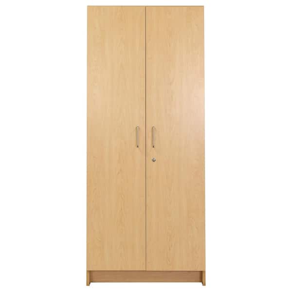 TOT MATE - Double-Door Tall Storage Cabinet, Ready-To-Assemble (Maple)