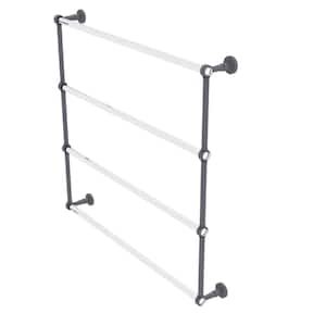 Pacific Beach 4 Tier 36 in. Ladder Towel Bar in Matte Gray